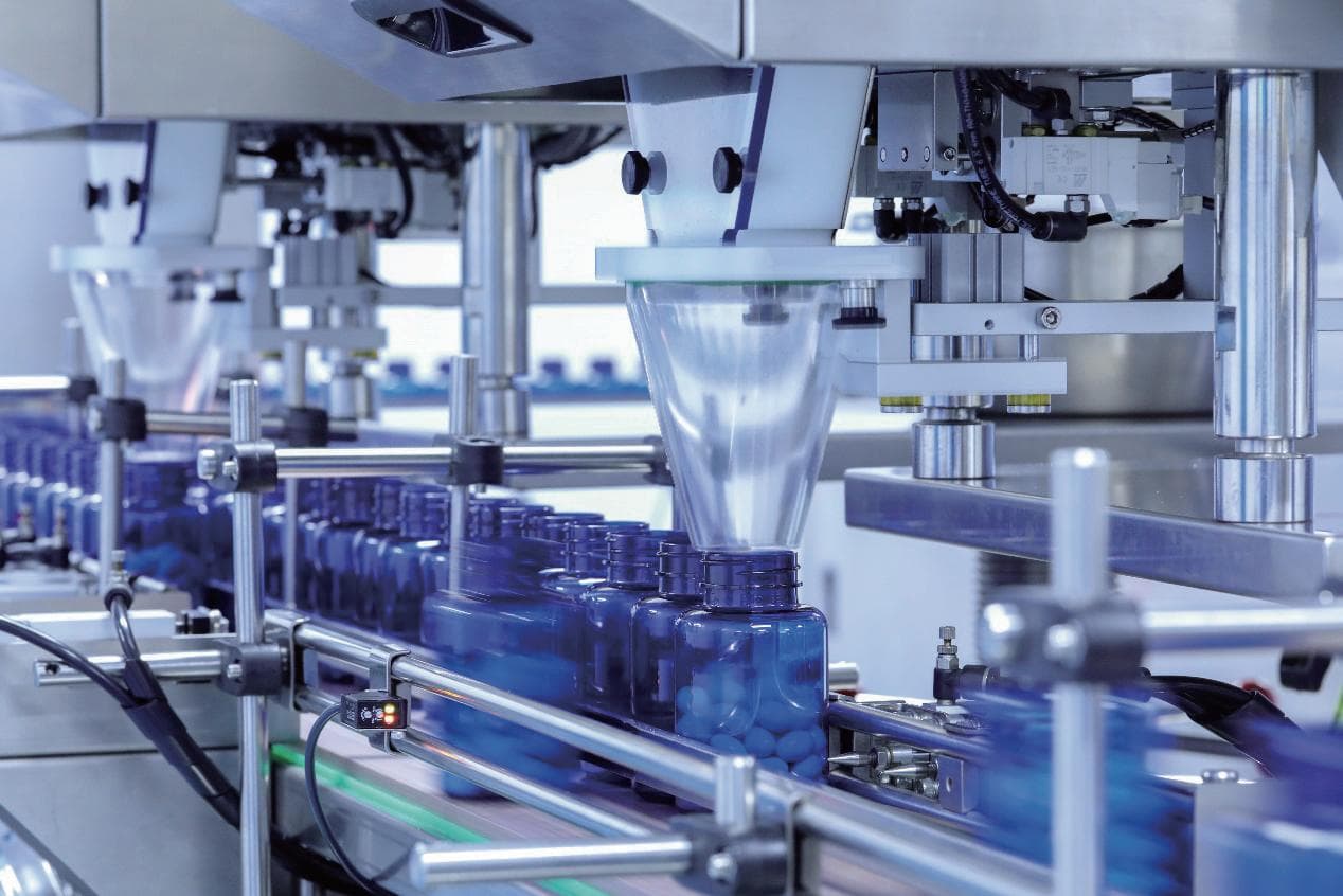 Automated supplement bottling line